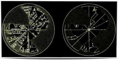 K8538, part of a circular clay tablet with depictions of constellations (planisphere)